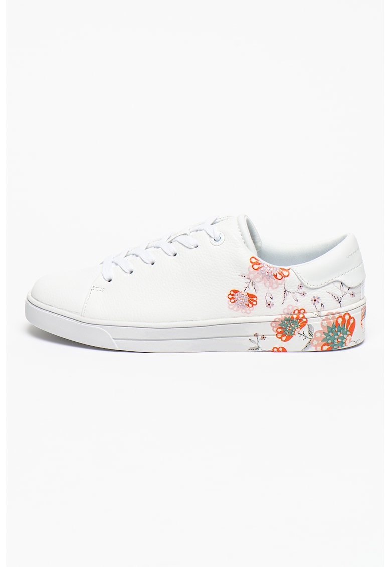 Pantofi sport de piele cu model floral Aariah fashiondays.ro imagine super redus 2022