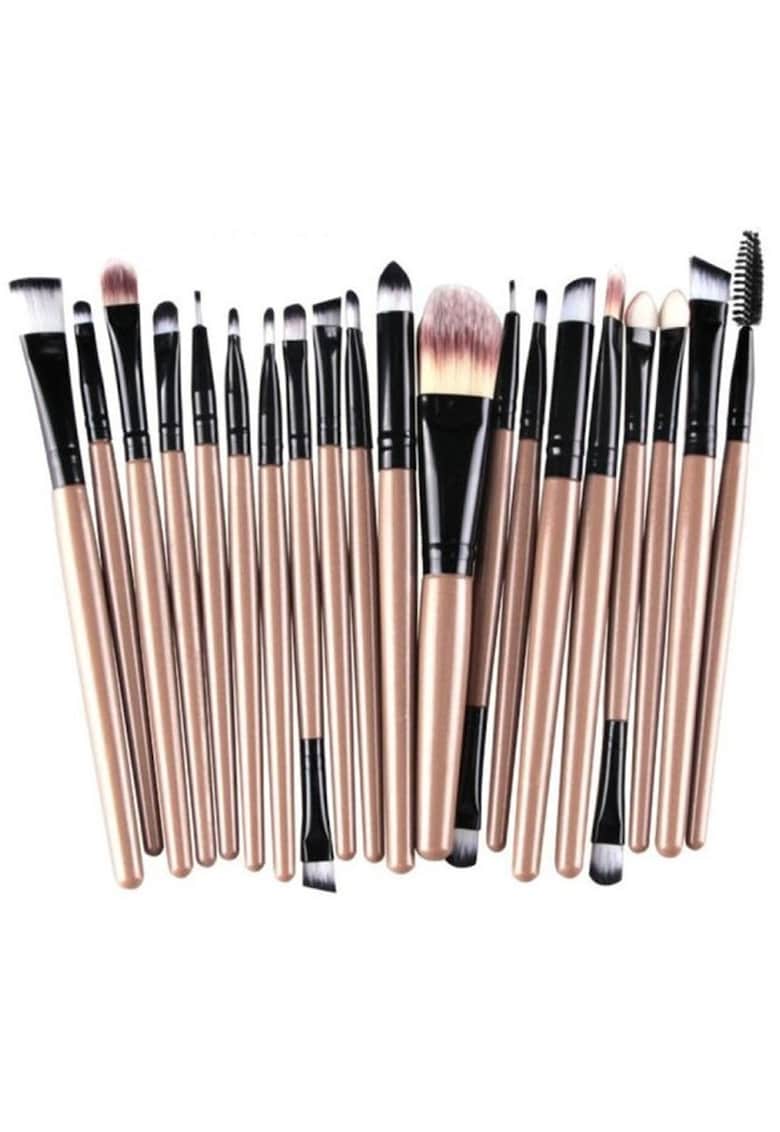 Set pensule machiaj - Nude - 20 bucati