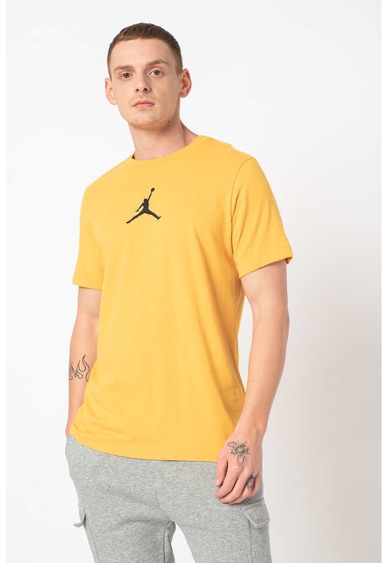 Tricou cu decolteu la baza gatului si logo Jordan Jumpman