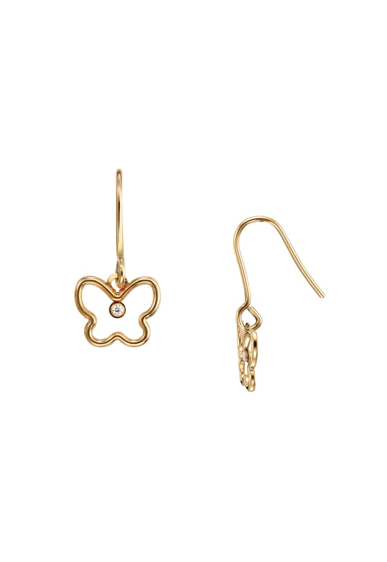Cercei aur roz cu tortite African hook