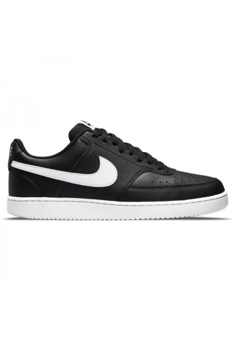 Pantofi sport de piele ecologica Court Vision Low Next Nature - Negru/Alb optic