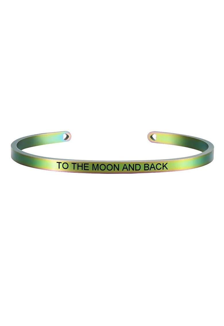 Bratara verde - in degrade - ajustabila - gravata To the moon and back P1 -