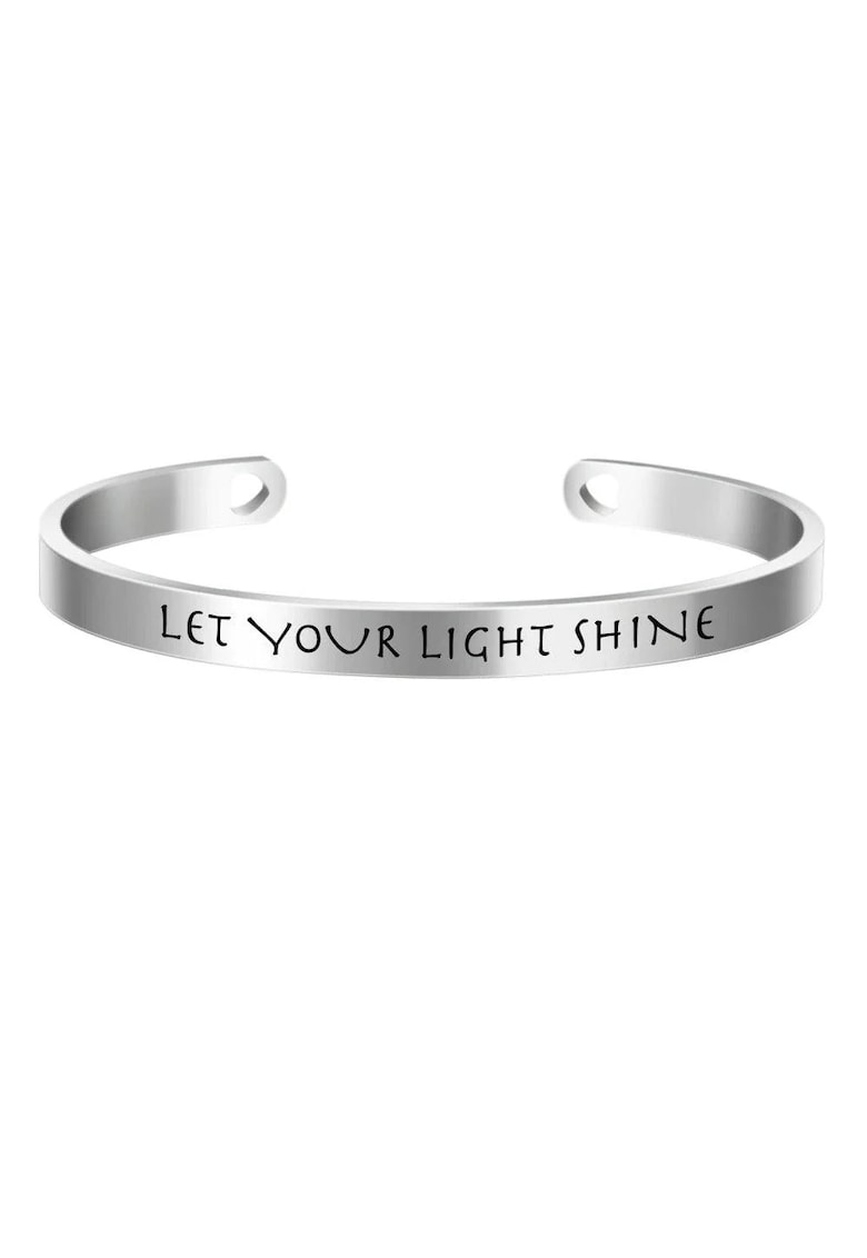 Bratara argintie - ajustabila - gravata Let your light shine P5 -
