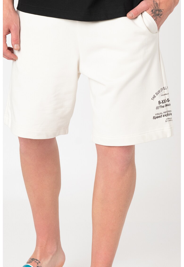 Pantaloni scurti de bumbac cu buzunare laterale Boxier