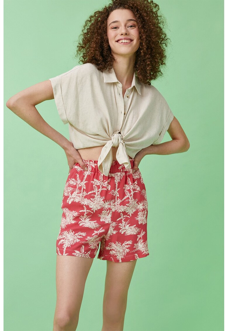 Pantaloni scurti cu model tropical fashiondays.ro imagine noua