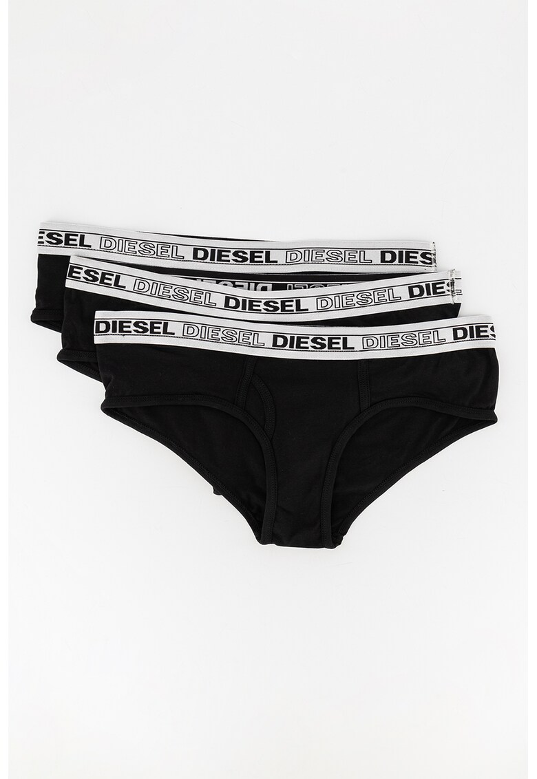 Set de chiloti hipster cu banda logo in talie - 3 perechi