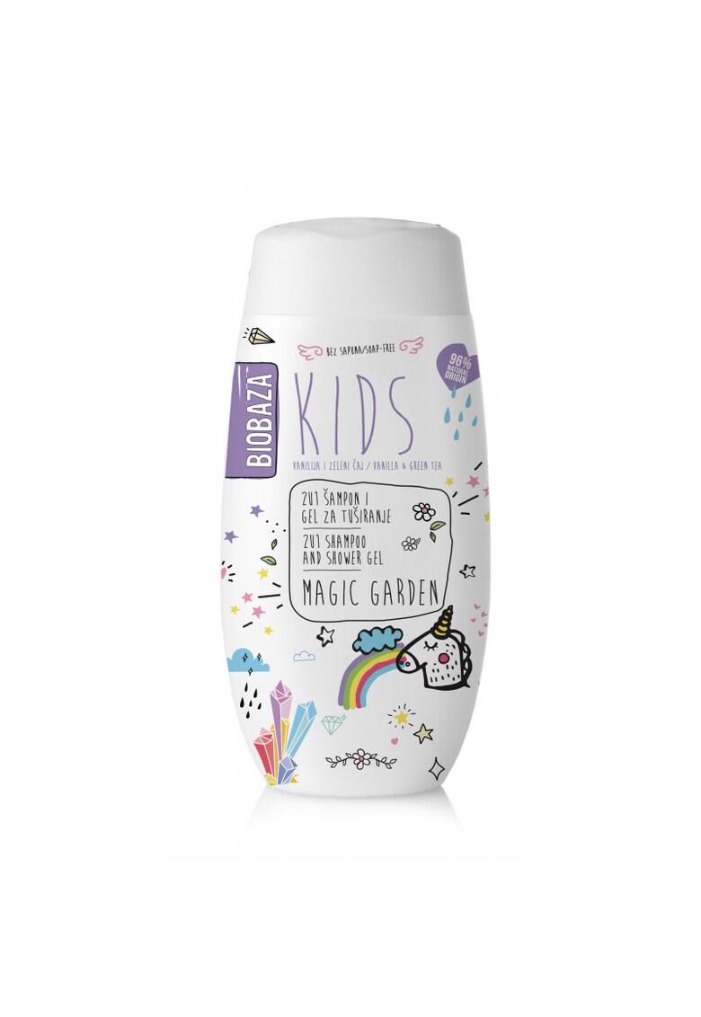 Sampon si gel de dus natural pentru copii Magic Garden - 250 ml