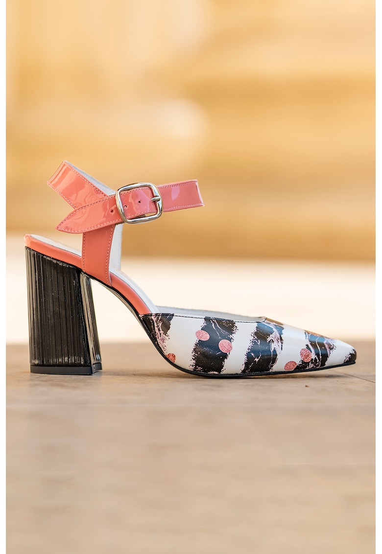 Pantofi de piele cu toc inalt si model camuflaj Jolie CONDUR by alexandru
