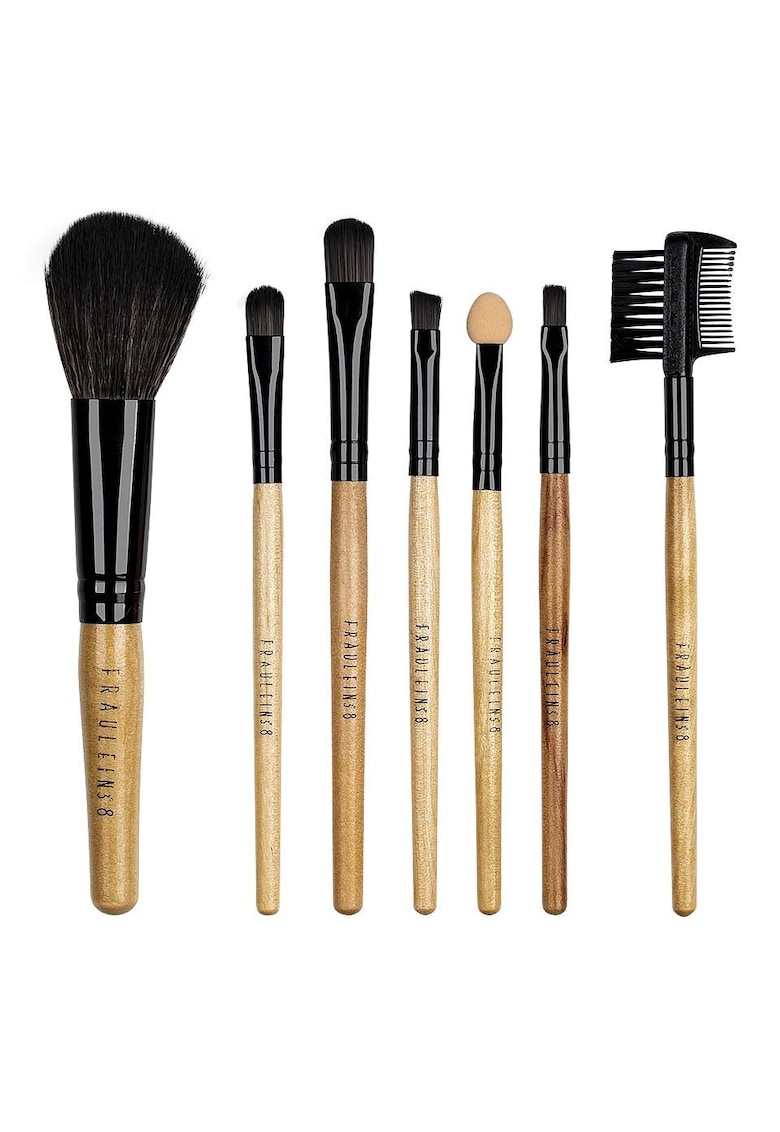 Set pensule machiaj -  7 pensule - husa depozitare inclusa