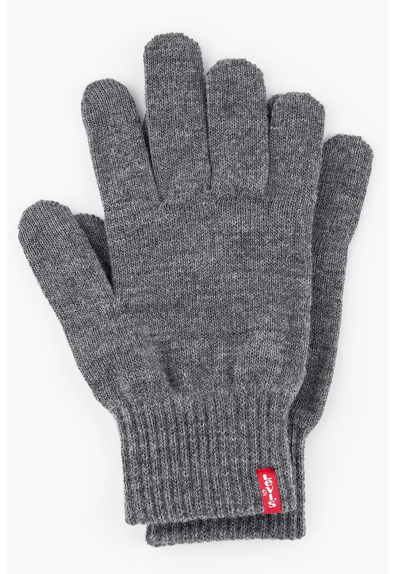 Manusi tricotate cu detaliu logo