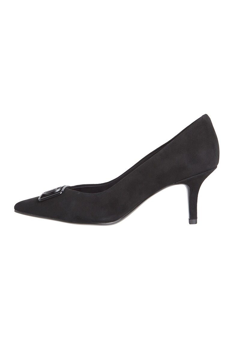 Pantofi de piele intoarsa cu varf ascutit