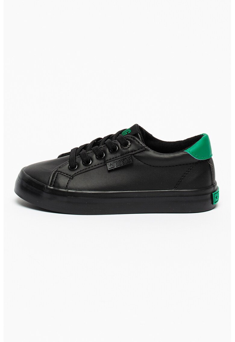Pantofi sport de piele ecologica cu detalii contrastante