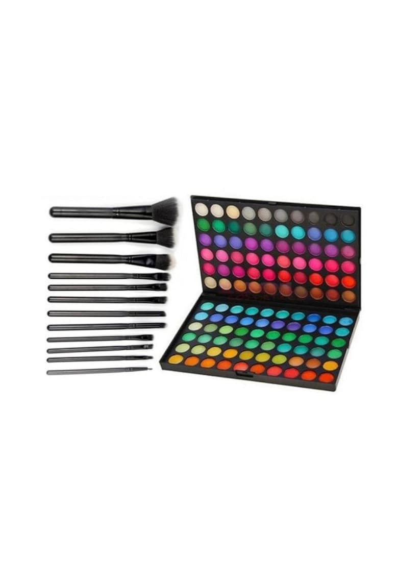 Set machiaj -  120 farduri de ochi - 12 pensule incluse