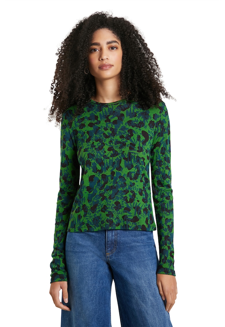 Bluza cu imprimeu - Verde/Bleumarin