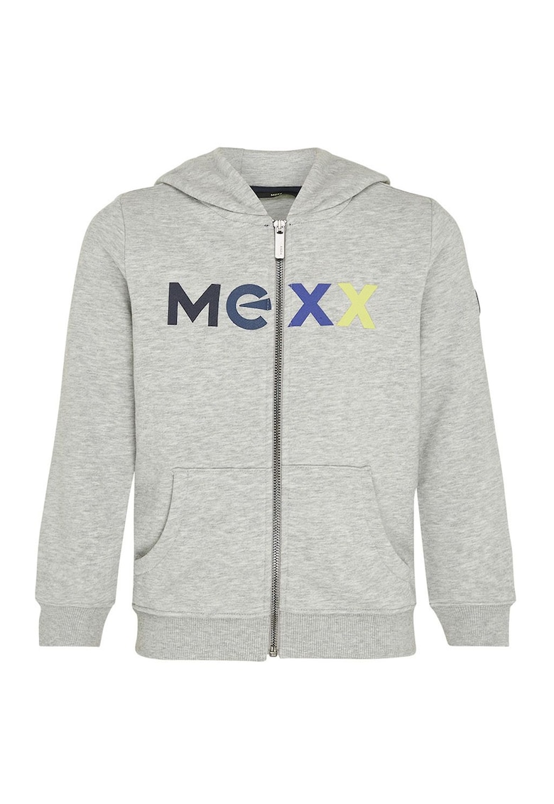 Суитшърт с качулка - цип и лого Mexx