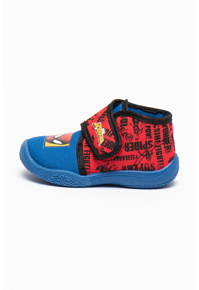 Pantofi cu velcro si imprimeu Spiderman