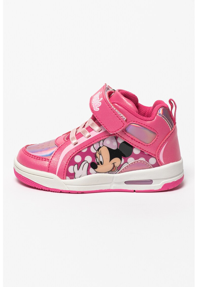 Pantofi sport mid-high cu Minnie Mouse si velcro