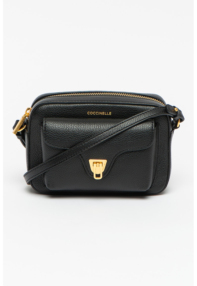 Geanta crossbody din piele cu buzunar frontal Beat