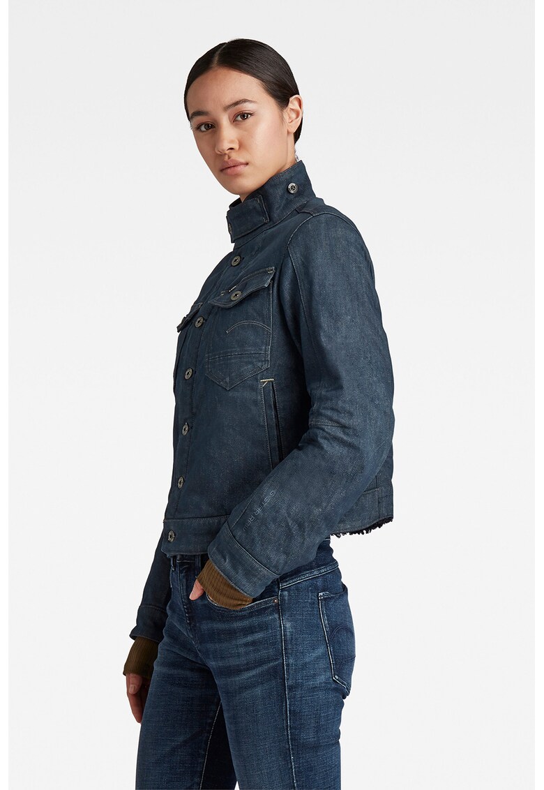 Яке с органичен памук и права яка