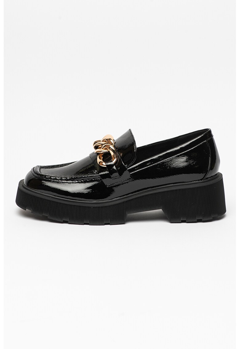 Pantofi loafer de piele ecologica cu aspect lacuit Meadow