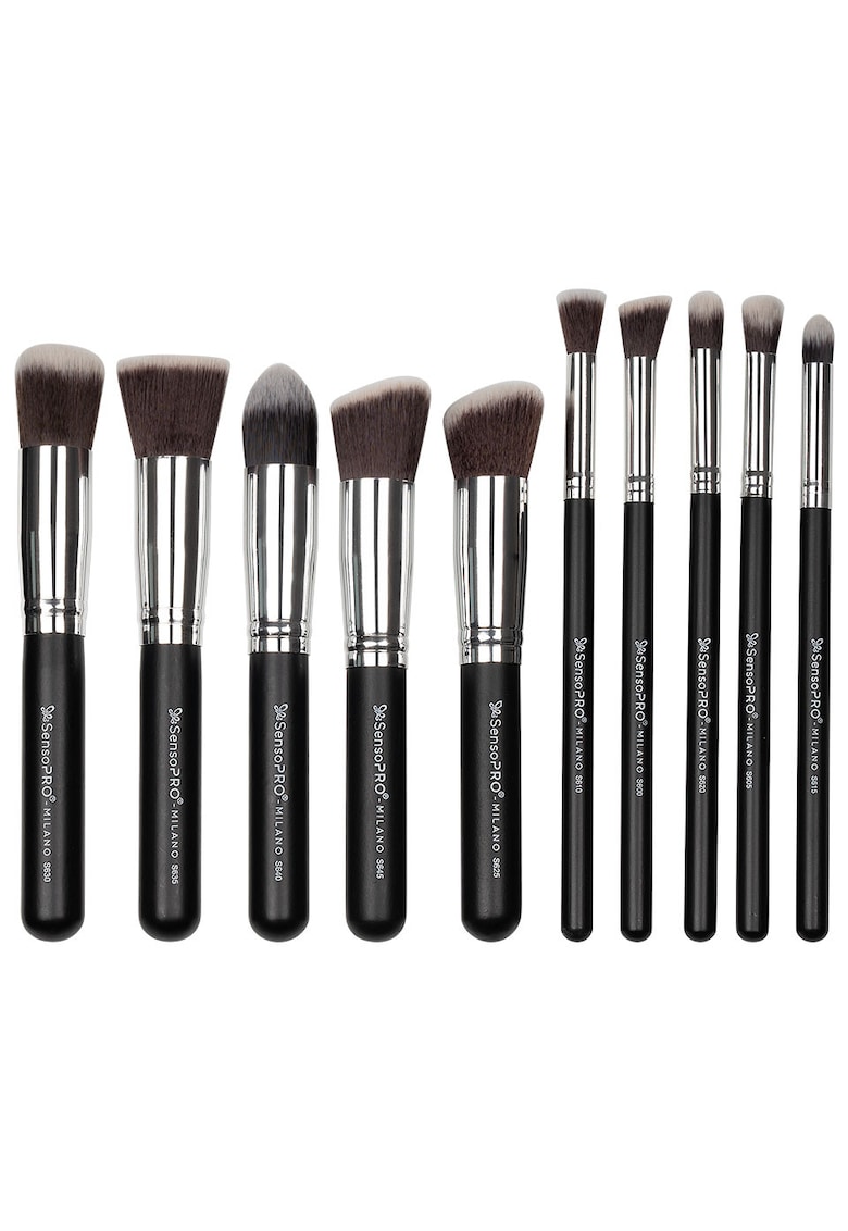 Set 10 Pensule Machiaj Profesionale Milano - Classy Black