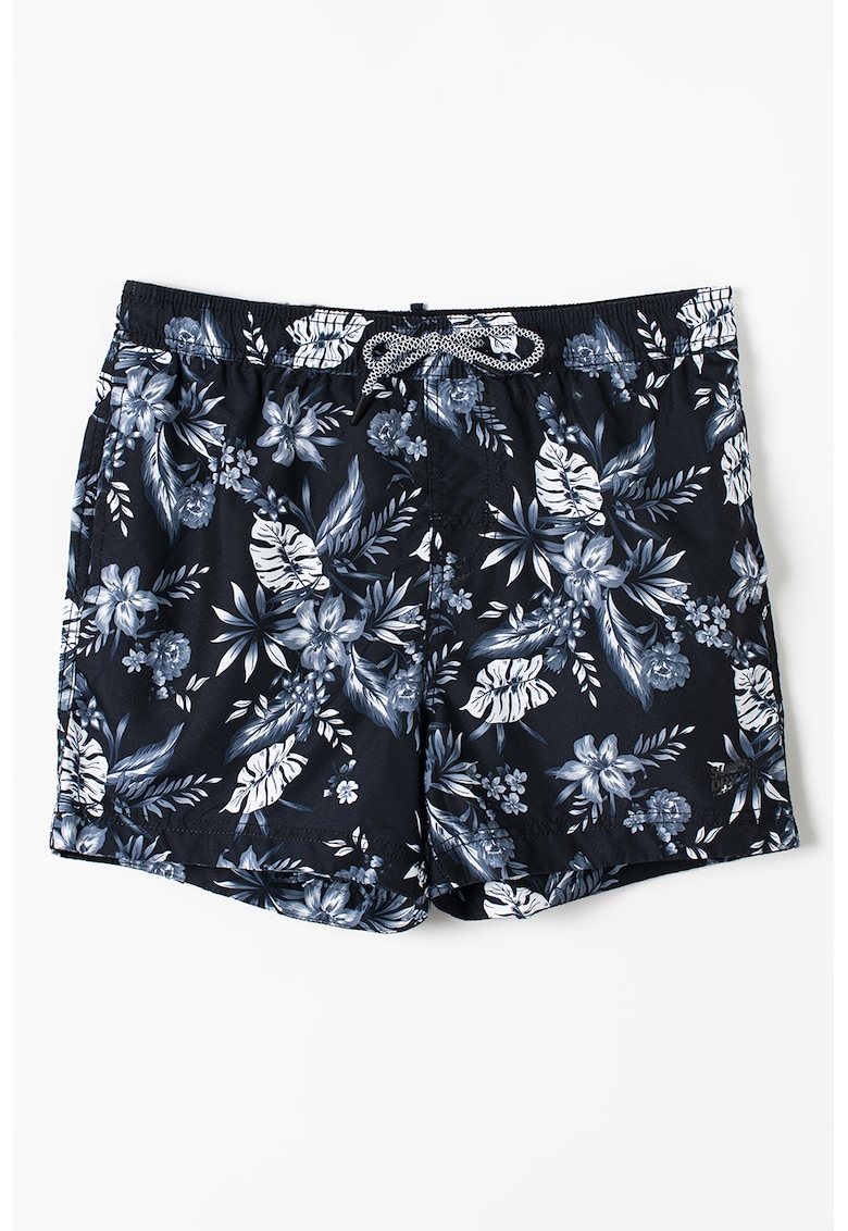 Pantaloni scurti de baie Super 5S Beach Volley - Alb/Negru/Gri carbune