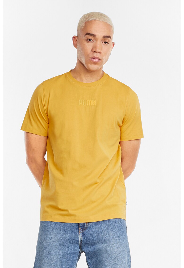 Tricou cu logo Modern Basics - Galben sofran