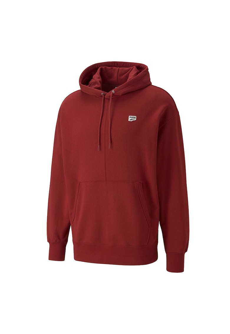 Hanorac relaxed fit cu buzunar kangaroo Downtown - Caramiziu
