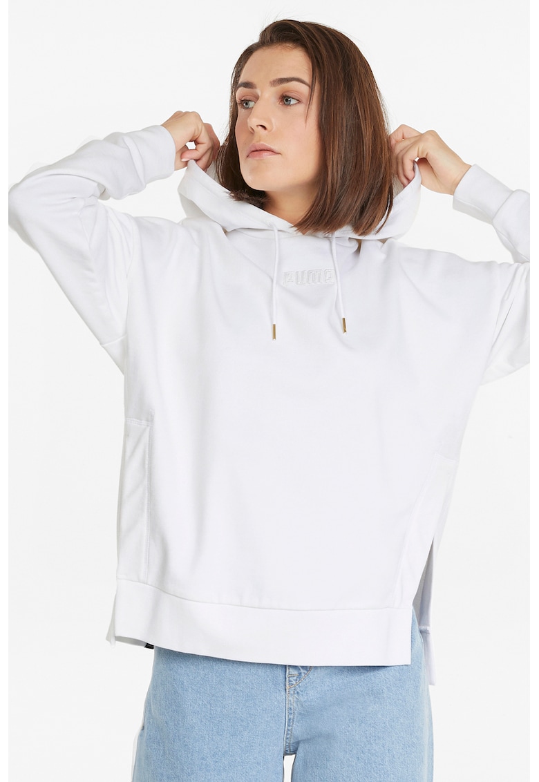 Hanorac cu slituri laterale HER - Alb