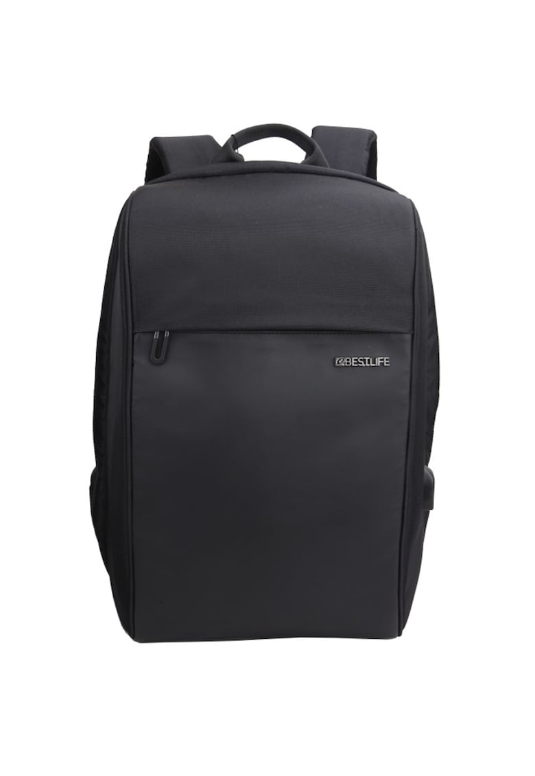 Rucsac travel safe laptop 16 inch - charge pentru usb si typec conectori - negru matlasat - 29 x 17 x 46 cm
