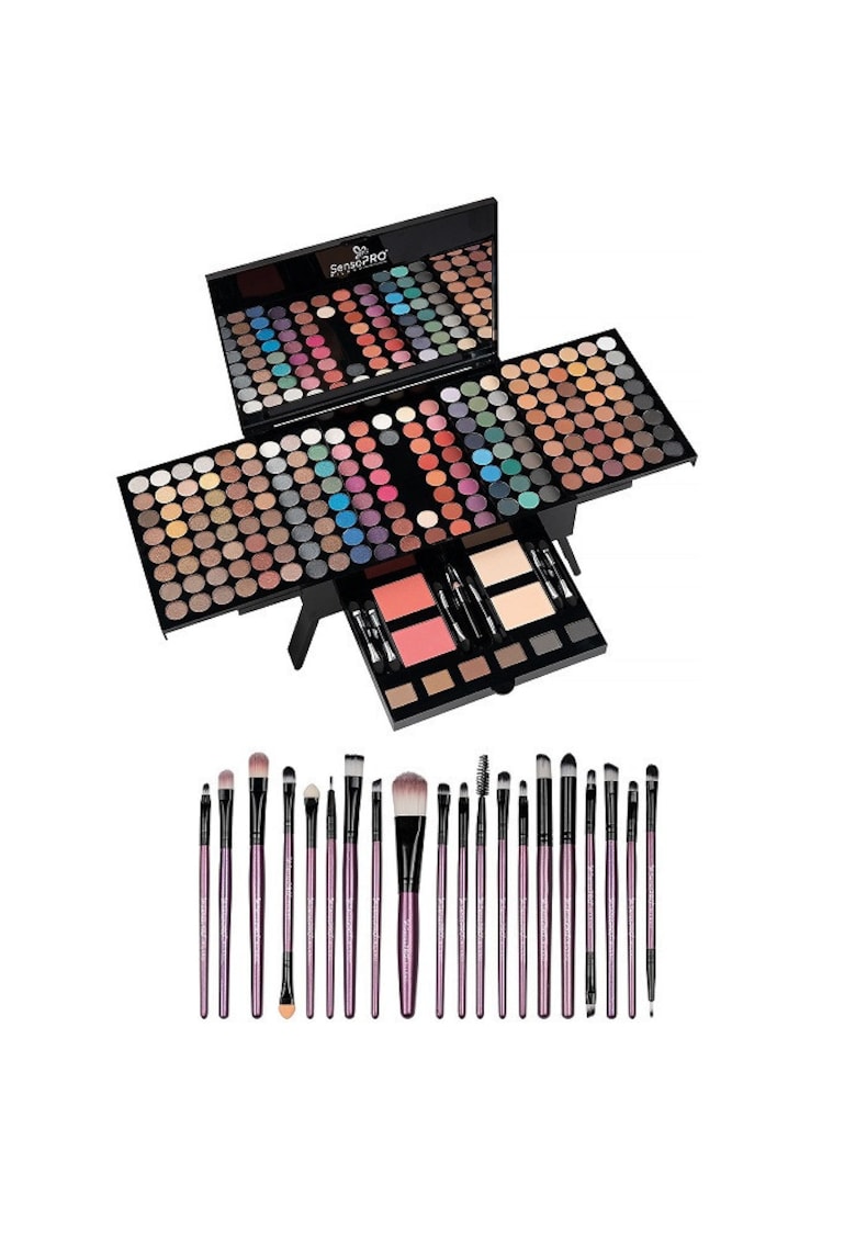 Trusa machiaj -  farduri pleoape si pensule aplicare Trusa machiaj -  farduri pleoape si pensule aplicare