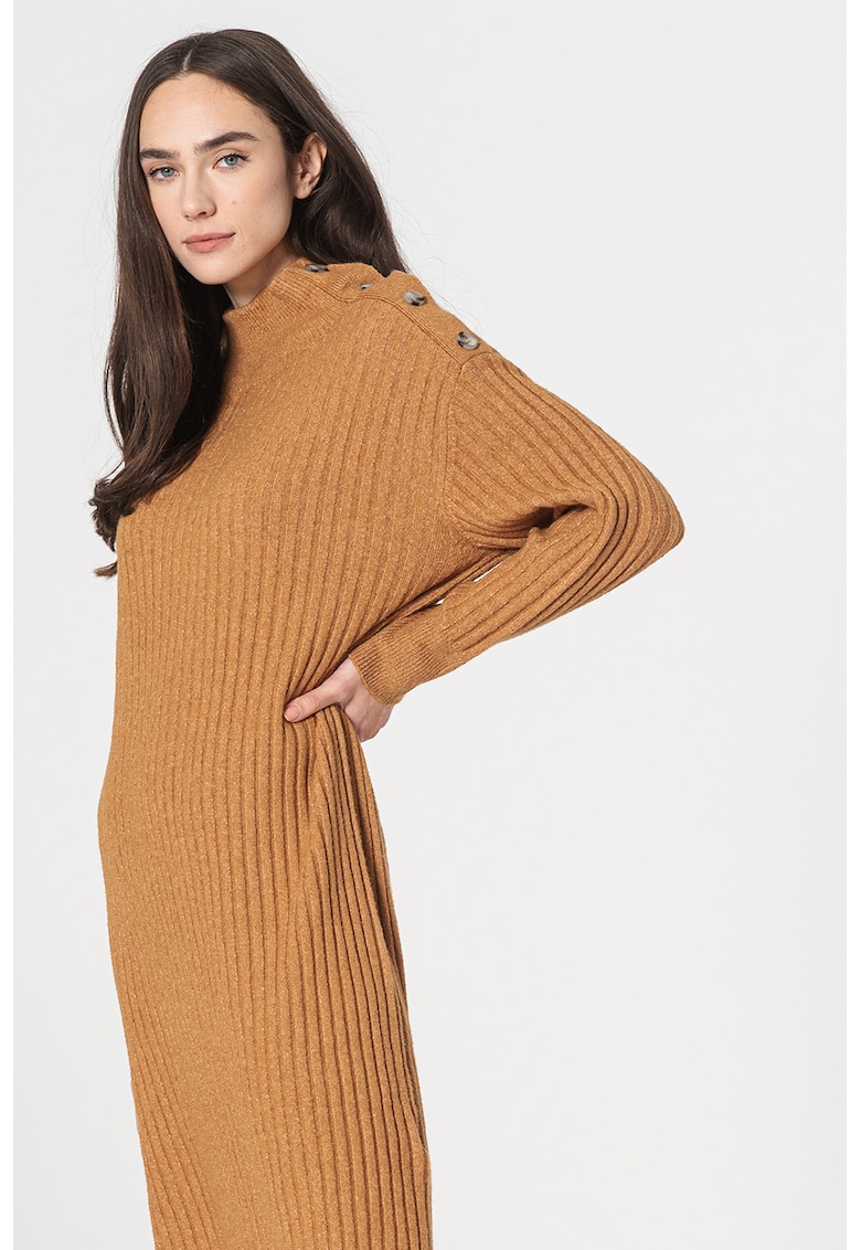 Rochie tip pulover cu aspect striat fashiondays imagine noua