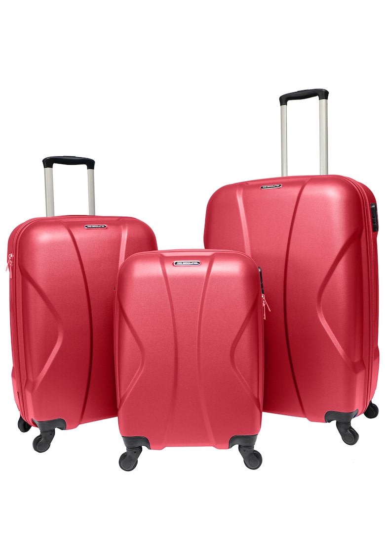 Kring Set 3 trolere bigger - abs - marime s+m+l - culoare caramiziu aprins