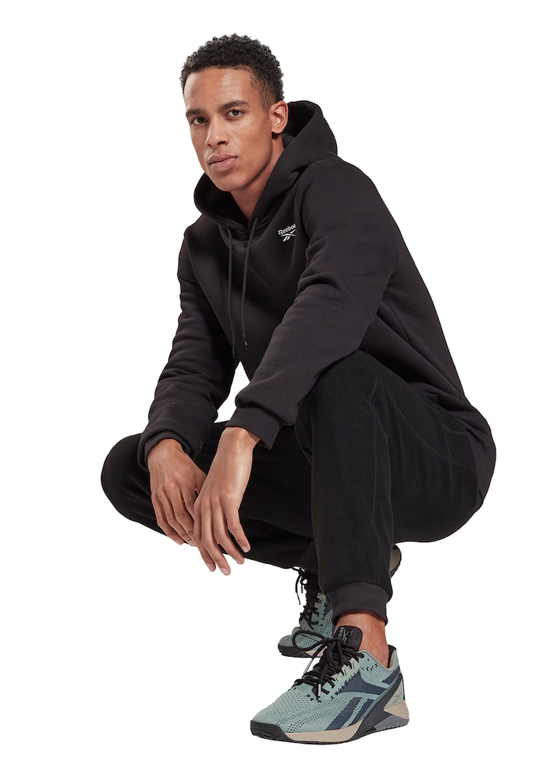 Hanorac de fleece cu buzunar kangaroo - pentru antrenament RI - Negru
