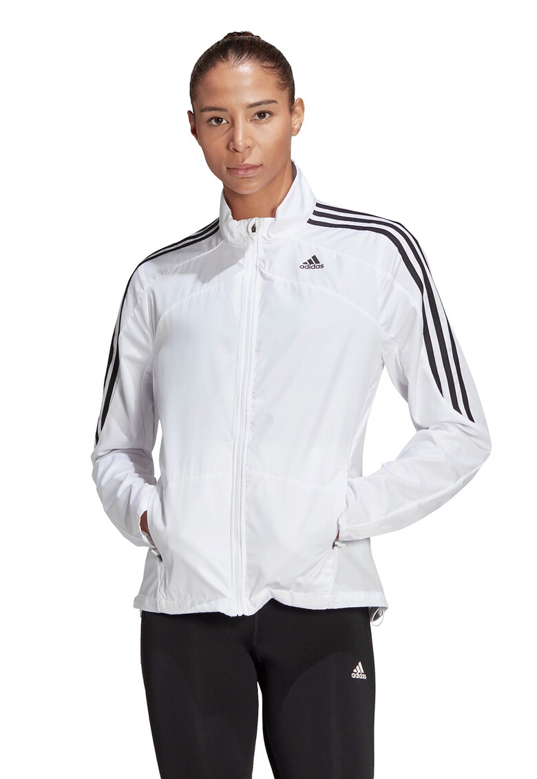 Jacheta usoara pentru alergare Marathon 3-Stripes adidas Performance imagine noua gjx.ro