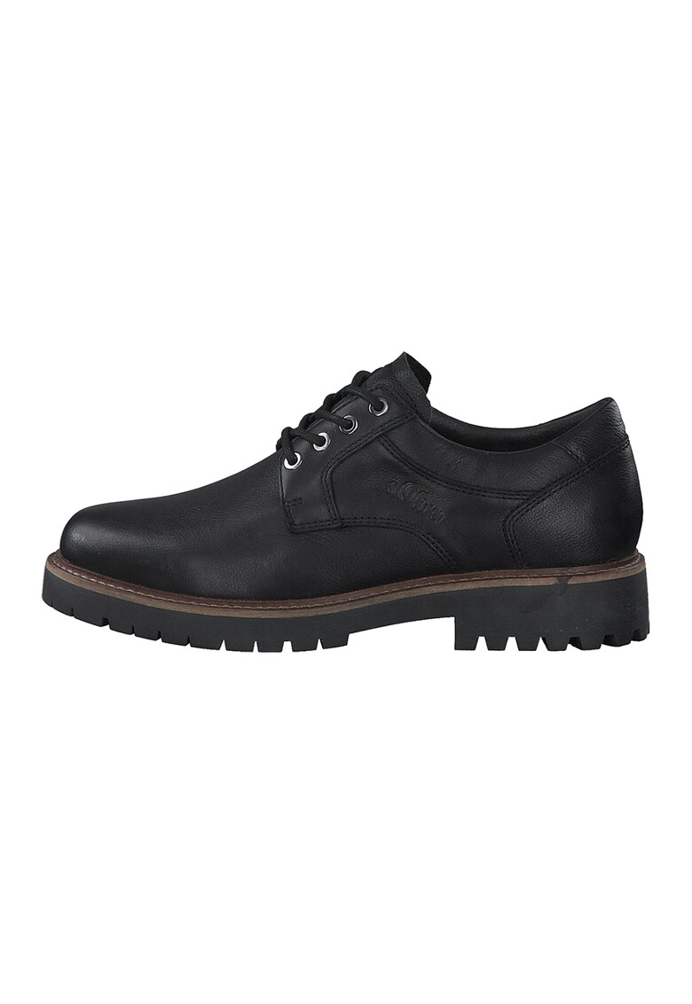 Pantofi din piele cu detaliu logo fashiondays.ro imagine noua gjx.ro