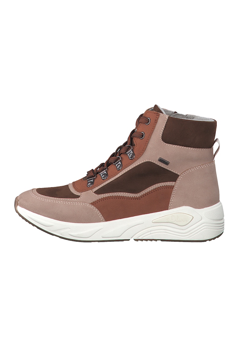 Pantofi sport high-top de piele ecologica cu aspect colorblock fashiondays.ro imagine noua gjx.ro