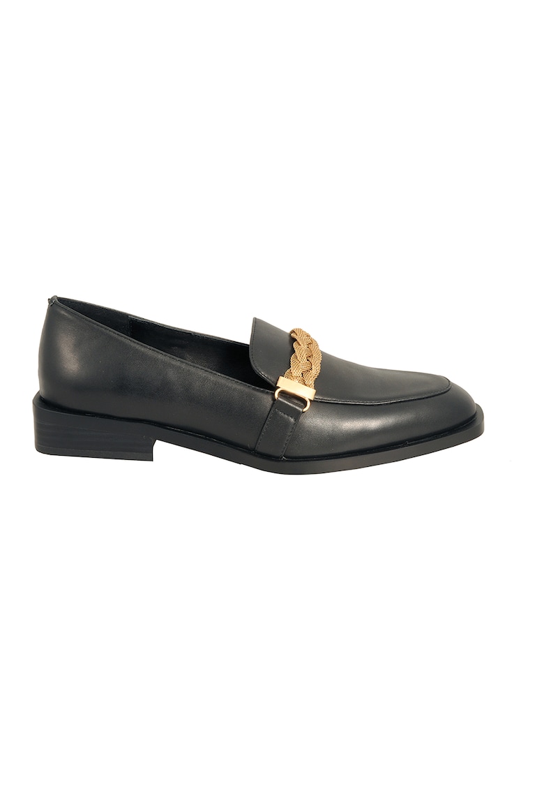 Pantofi loafer din piele cu detaliu metalizat fashiondays.ro imagine noua gjx.ro