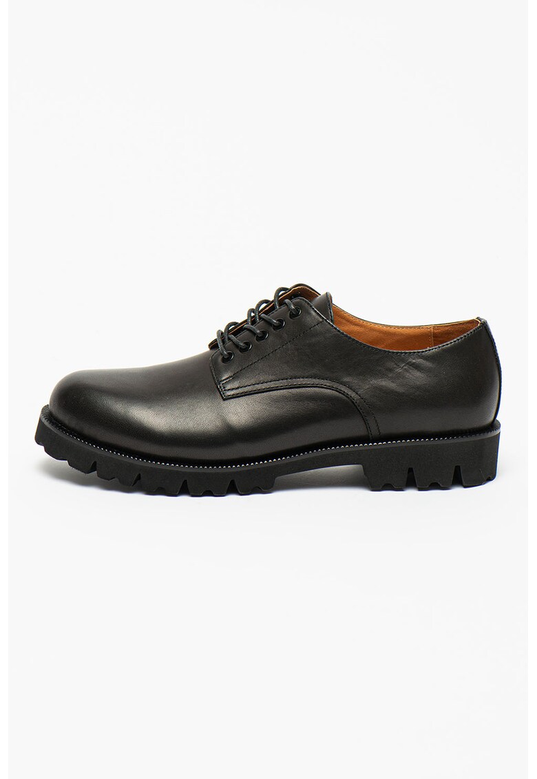 Pantofi derby de piele cu detalii texturate fashiondays.ro imagine noua gjx.ro