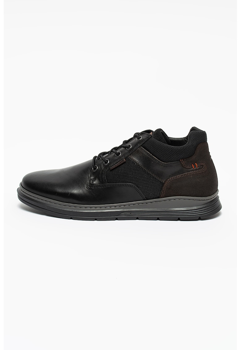Pantofi casual cu detalii de piele