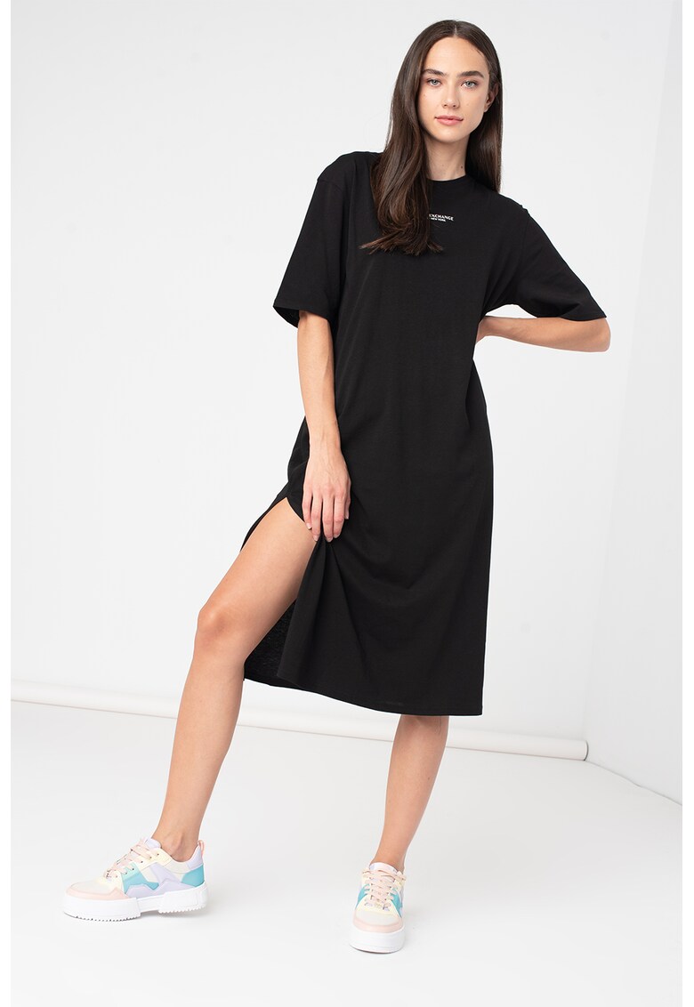 Rochie-tricou cu slit lateral