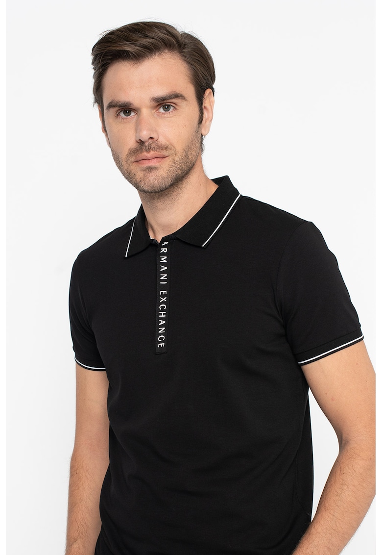 Tricou polo cu garnituri contrastante