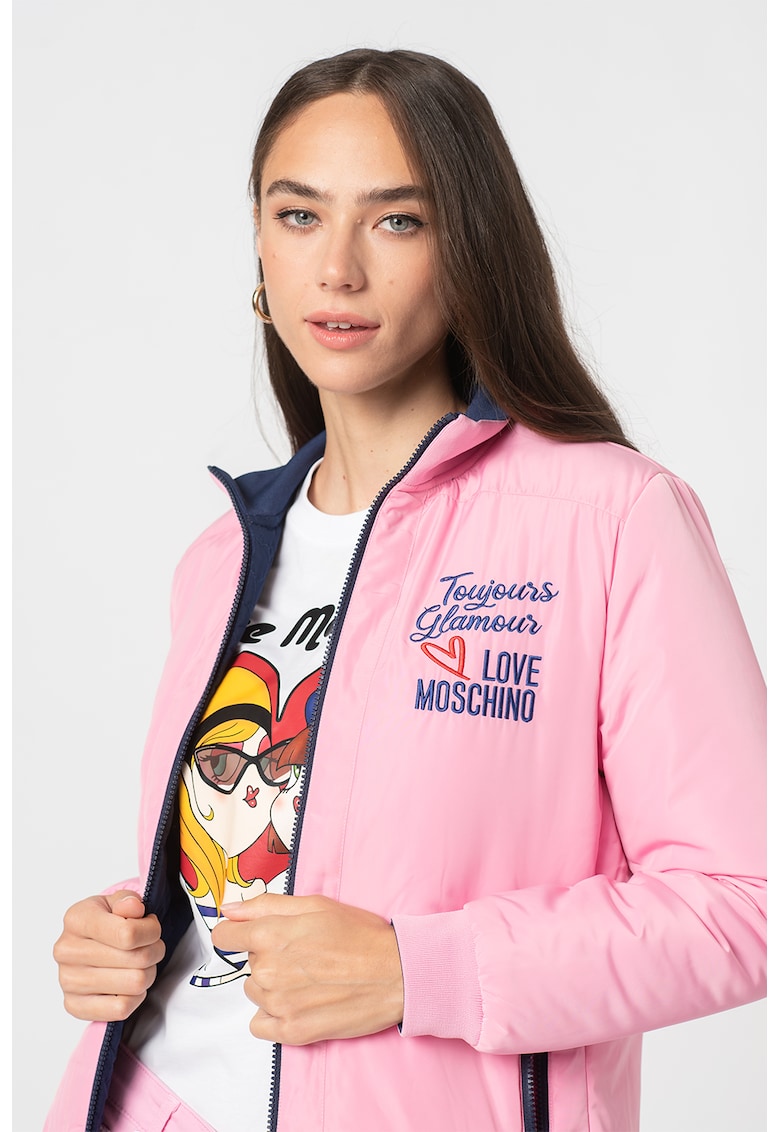 Love Moschino Jacheta reversibila cu detaliu cu logo