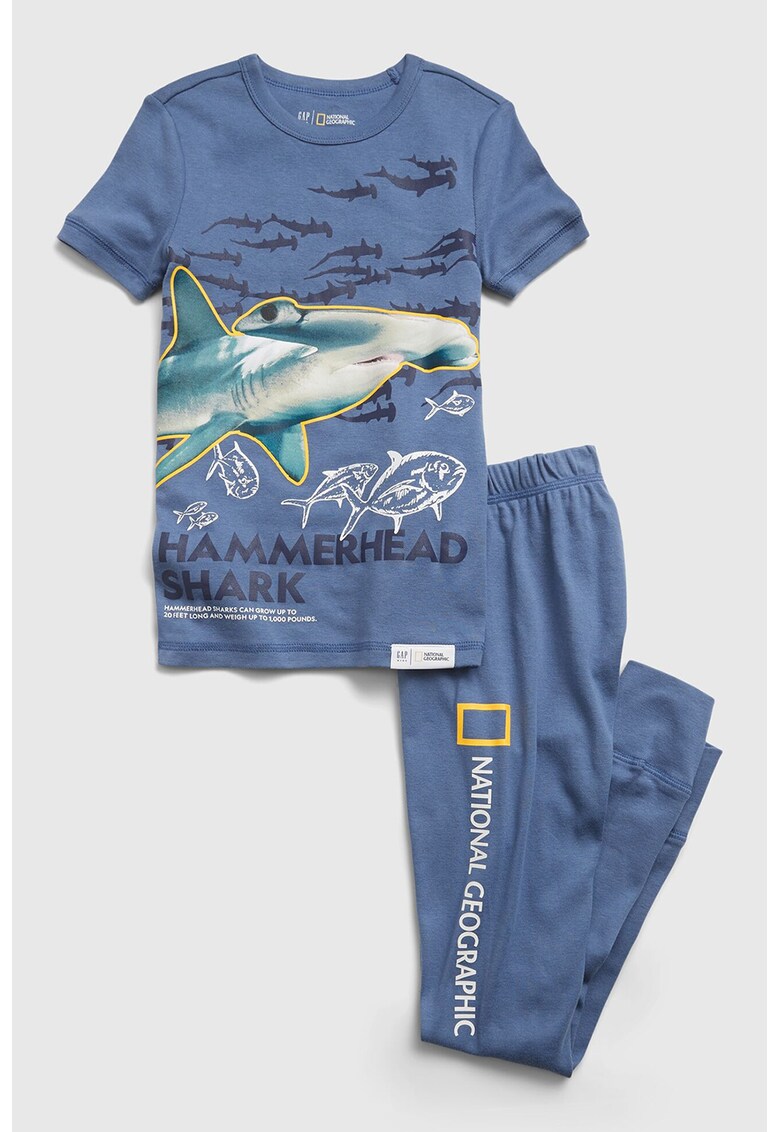 Pijama de bumbac organic cu model grafic