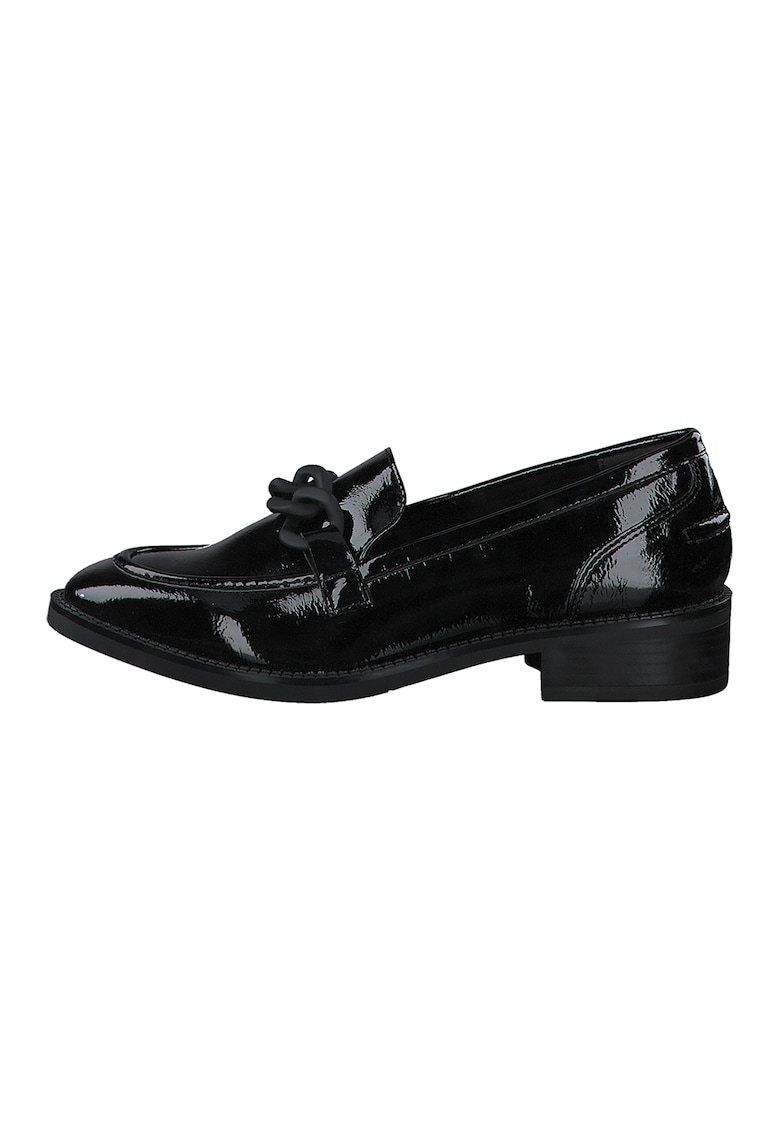Pantofi loafer din piele ecologica cu detaliu lant fashiondays.ro INCALTAMINTE