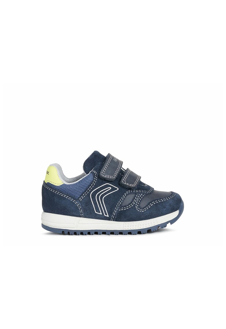 Pantofi sport cu insertii de piele intoarsa si velcro