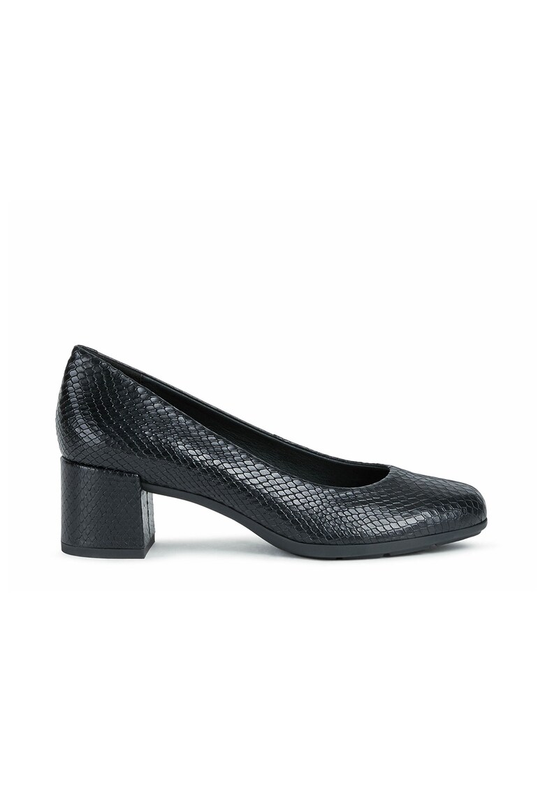 Pantofi de piele cu model piele de sarpe New Annya