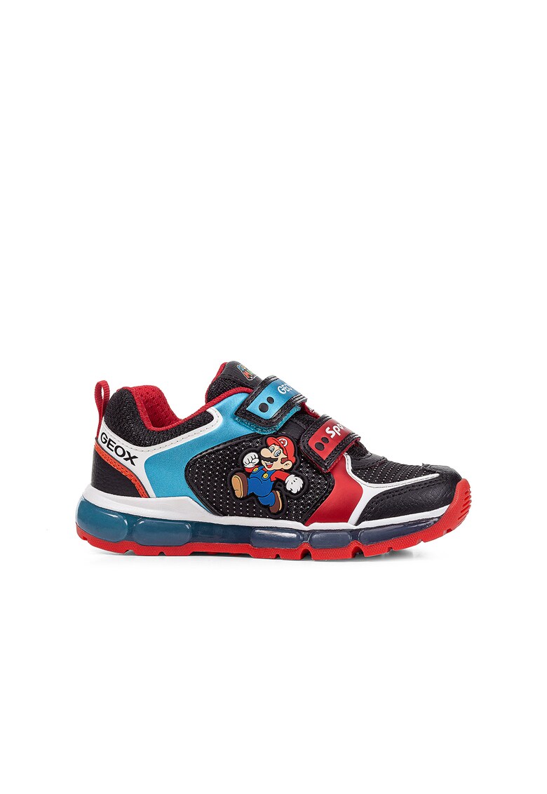 Pantofi sport de piele ecologica si textil cu velcro Android