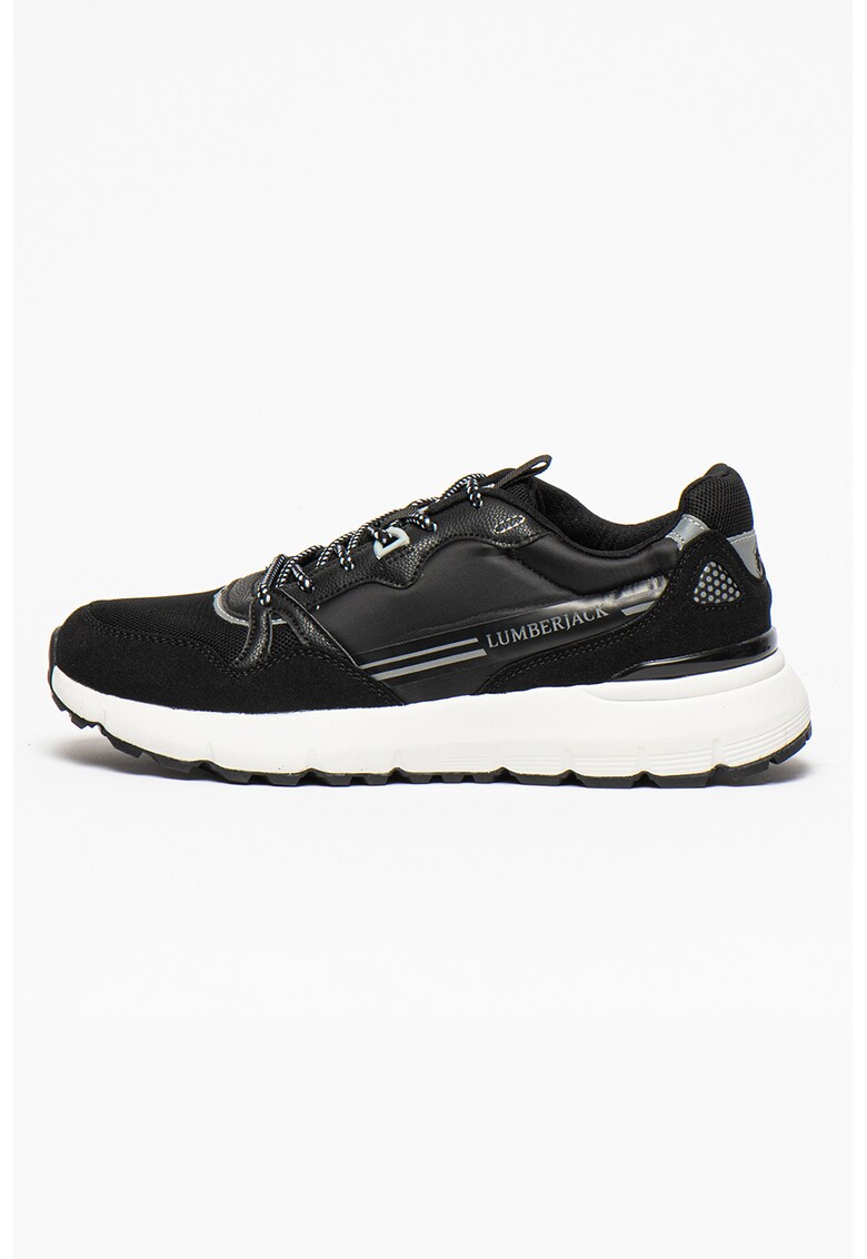 Pantofi sport low-top cu garnituri de piele ecologica Benny