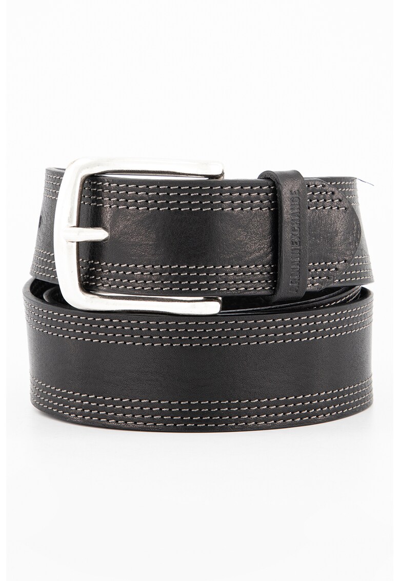 Curea din piele cu cusaturi contrastante Curea din piele cu cusaturi contrastante /accesorii/curele